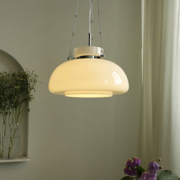 Mleczna lampa wisząca